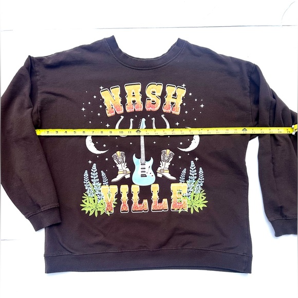 Nashville World Tour Graphic Double Side  Long Sleeve Shirt Music/Boots 1X - Picture 6 of 7
